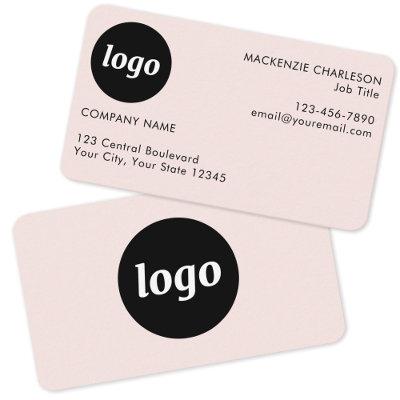 Simple Logo and Text Blush Pink
