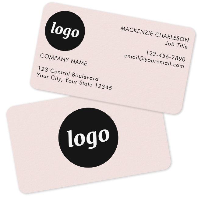Simple Logo and Text Blush Pink