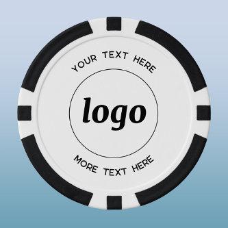 Simple Logo and Text Business Promotional Poker Chips