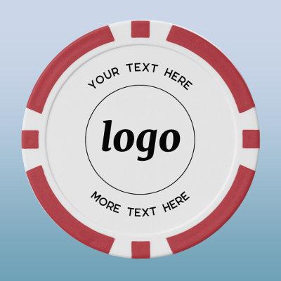 Simple Logo and Text Business Promotional Poker Chips