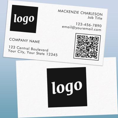 Simple Logo and Text QR Code