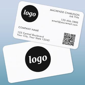 Simple Logo and Text QR Code