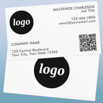 Simple Logo and Text QR Code