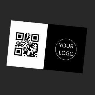 Simple Logo Black And White Qr Code Corporate