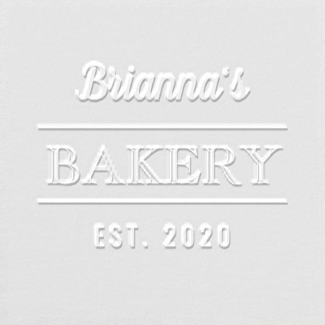 Simple Logo Business Shop Bakery Custom Embosser
