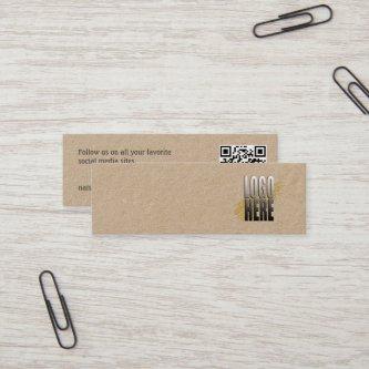 Simple Logo Kraft Paper Earring Display  QR Code Mini