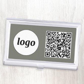 Simple Logo Promotional Business QR Code  Case