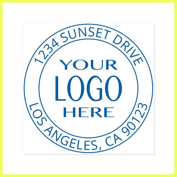 Simple Logo Replacement & Customizable Text Self-inking Stamp