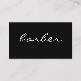 Simple luxury black & white barber typography