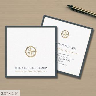 Simple Luxury Compass Logo Square