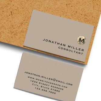 Simple Luxury Gold Monogram Beige