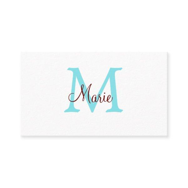 simple minimal add name monogram pink red   throw