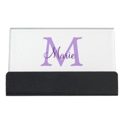 simple minimal add name monogram pink red   throw  desk  holder