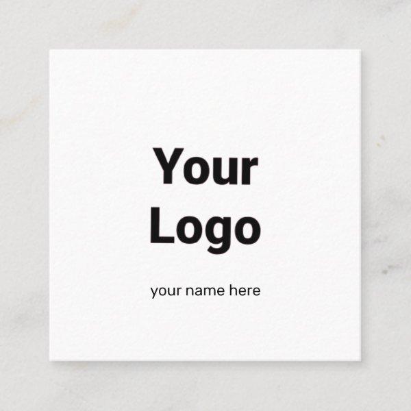 SIMPLE MINIMAL ADD YOUR LOGO CUSTOM TEXT HERE BUSI SQUARE