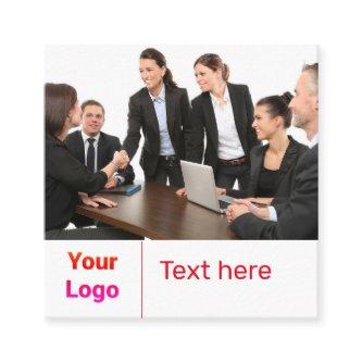 SIMPLE MINIMAL ADD YOUR LOGO CUSTOM TEXT HERE BUSI SQUARE