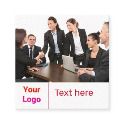SIMPLE MINIMAL ADD YOUR LOGO CUSTOM TEXT HERE BUSI SQUARE