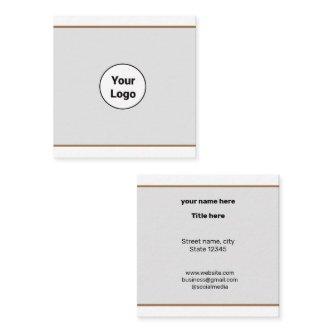 SIMPLE MINIMAL ADD YOUR LOGO CUSTOM TEXT HERE BUSI SQUARE