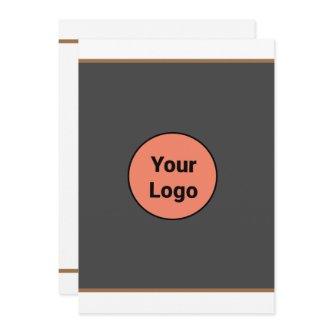 SIMPLE MINIMAL ADD YOUR LOGO CUSTOM TEXT HERE BUSI THANK YOU CARD
