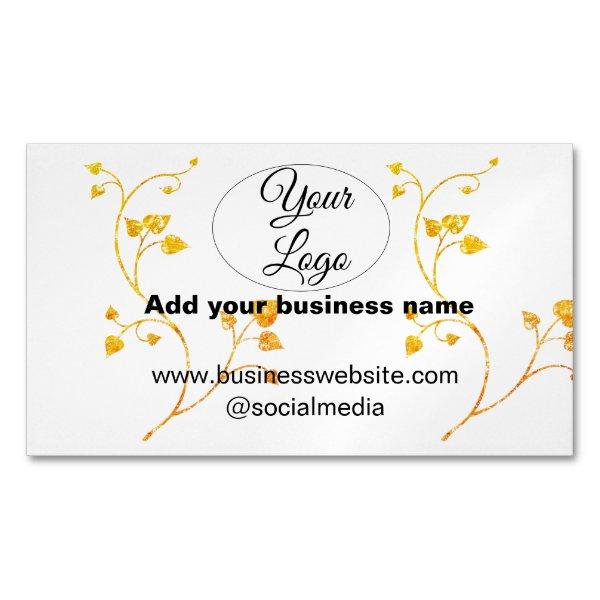 simple minimal add your logo/design gold yellow  t  magnet