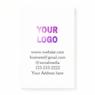 simple minimal add your logo/design here text  pos post-it notes