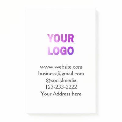 simple minimal add your logo/design here text  pos post-it notes