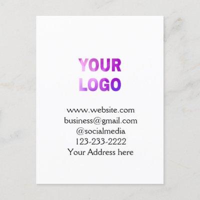 simple minimal add your logo/design here text  pos postcard