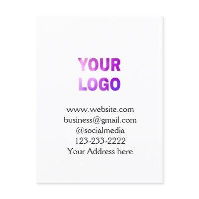 simple minimal add your logo/design here text  pos postcard