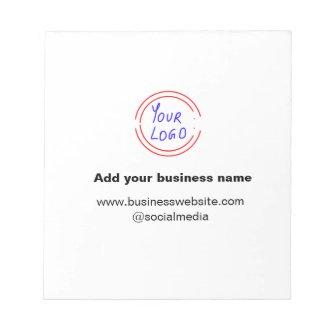 simple minimal add your logo/design watercolor     notepad