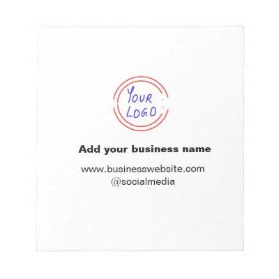 simple minimal add your logo/design watercolor     notepad