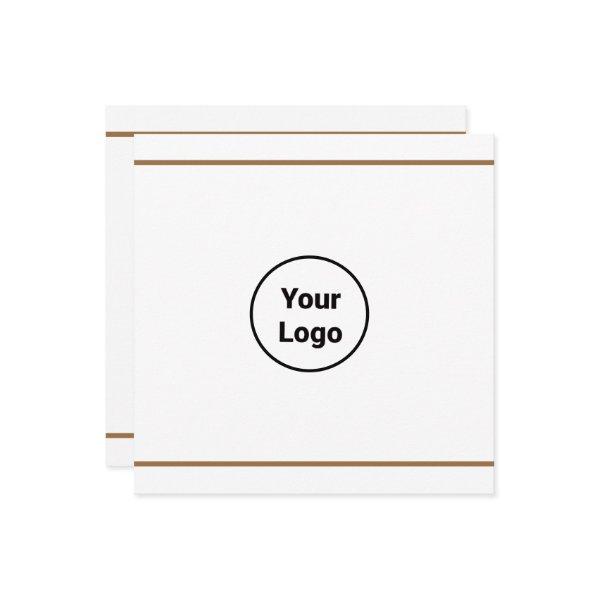 Simple minimal add your logo text name card