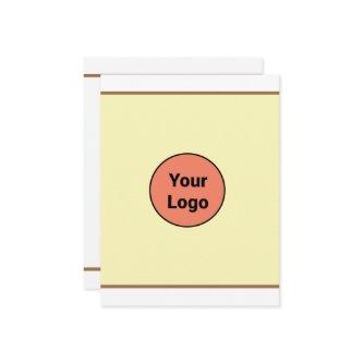 Simple minimal add your logo text name holiday card