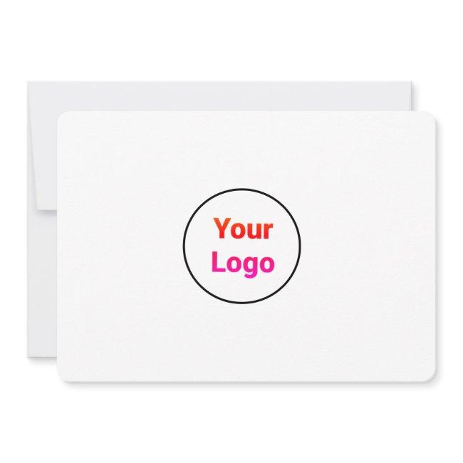 Simple minimal add your logo text name invitation