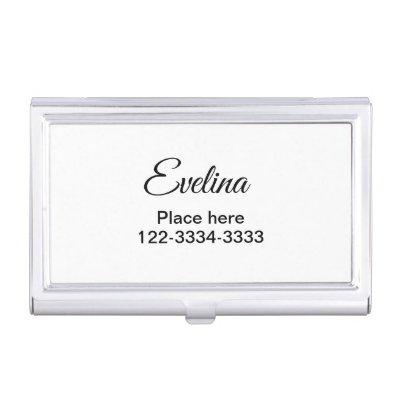 Simple minimal add your name text place city phone  case