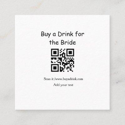 Simple minimal bachelorette buy a bride drink barc square