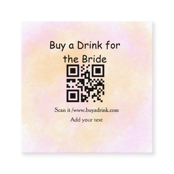 Simple minimal bachelorette buy a bride drink wate square