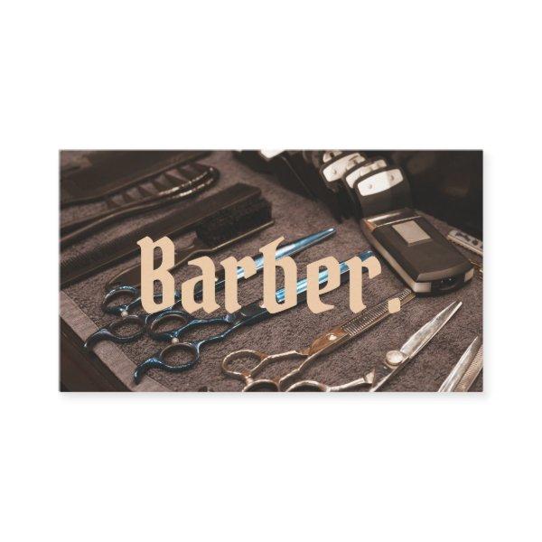 Simple Minimal Barber Photo Typography Unique Cool