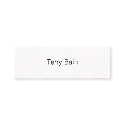 Simple Minimal Center Front and Back Calling Card