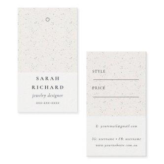 Simple Minimal Ceramic Texture Price Tag Name