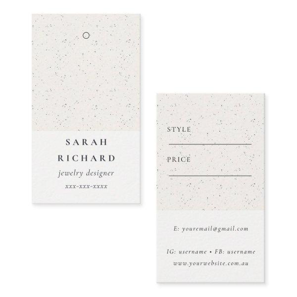 Simple Minimal Ceramic Texture Price Tag Name