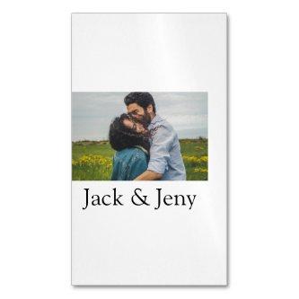 Simple minimal colorful add  name photo text cust   magnet
