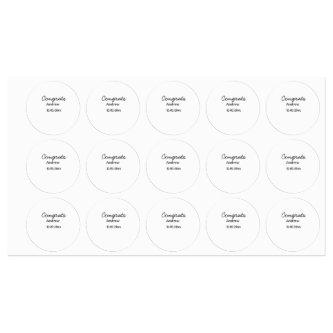 Simple minimal congrats add name date year graduat labels