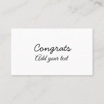 Simple minimal congratulations graduation add your