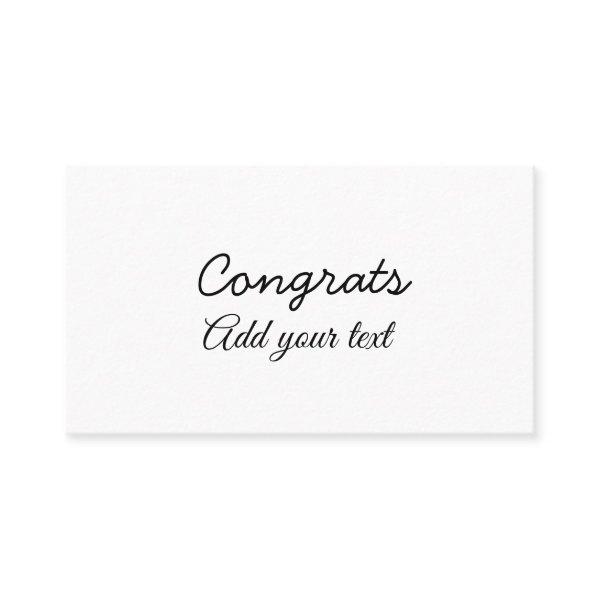 Simple minimal congratulations graduation add your