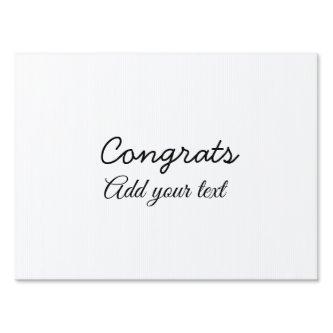 Simple minimal congratulations graduation add your sign