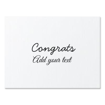 Simple minimal congratulations graduation add your sign