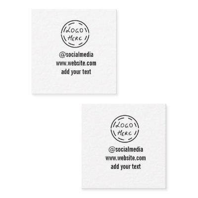 simple minimal custom watercolor add logo website  square