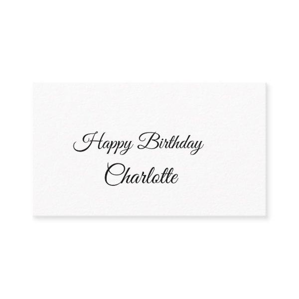 SIMPLE MINIMAL.CUTIE ADD NAME BABY happy birthday