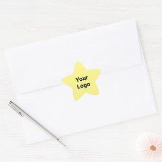 Simple minimal elegant custom logo here company cl star sticker