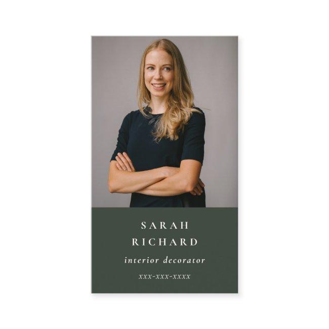 Simple Minimal Forest Green Professional Photo