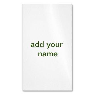 Simple minimal green add your text name photo cust  magnet